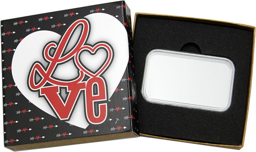 SilverTowne Natural Kraft Paper Gift Box with Love Arrows Box Sleeve & Capsule [Add $5.00]